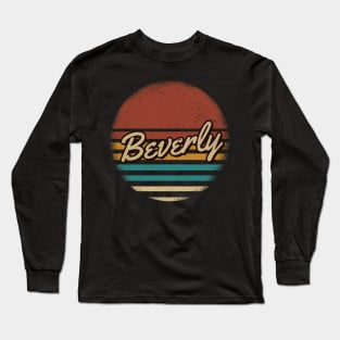 Beverly Vintage Text Long Sleeve T-Shirt